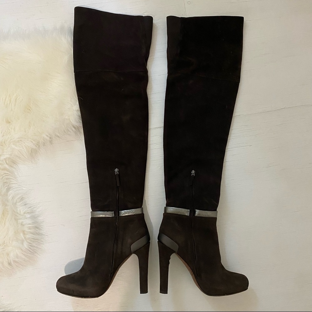 Fendi Thigh High Boots, Brown Suede sz 36 - Picture 2 of 11